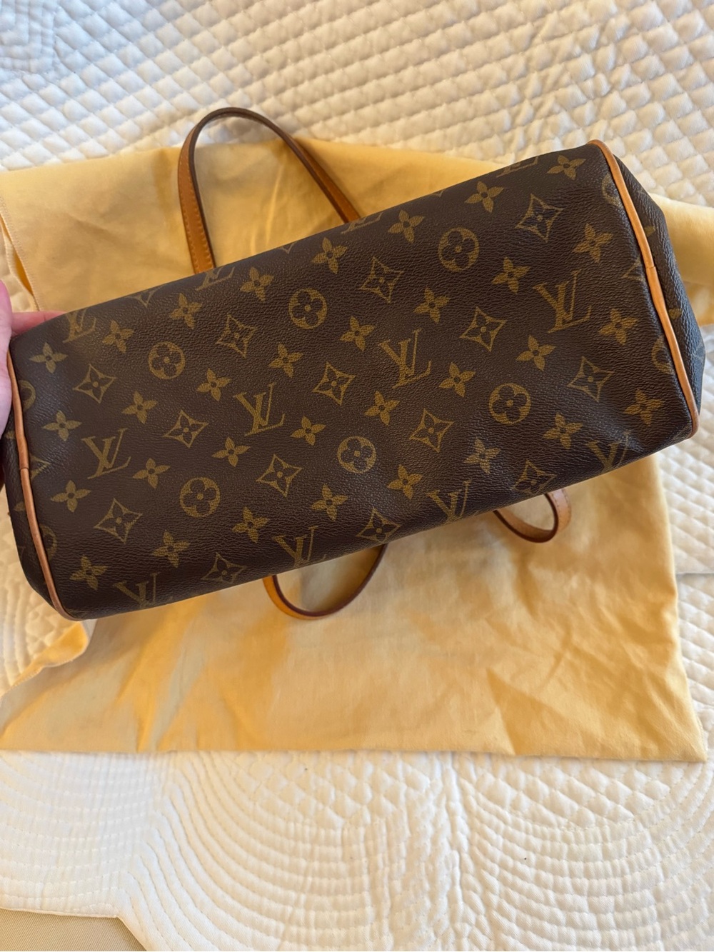 Louis Vuitton Monogram Canvas Top-Handle Satchel in Brown and Tan - Picture 6 of 11